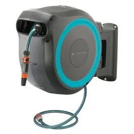 Promoție Gardena - Distribuitor furtun apa RollUp XL, pentru perete, turcoaz, 35m [18630-34]