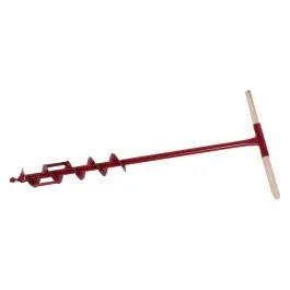 FLORAWORLD - Burghiu manual pentru pamant cu maner din lemn, 9x105cm [12690] Vezi acum