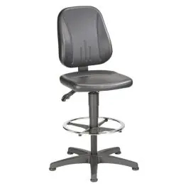 Nu rata bimos - Scaun de lucru 9651-0551 Unitec 3, negru, 580-850mm, piele artificiala, suport picioare [9651-0551]