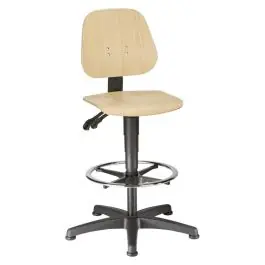 bimos - Scaun de lucru 9651-3000 Unitec 3, 580-850mm, lemn, suport picioare [9651-3000] Popular