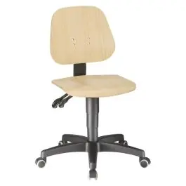 bimos - Scaun de lucru 9653-3000 Unitec 2, 440-620mm cu roti, lemn [9653-3000] Cumpărături sigure