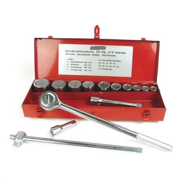 Trusa chei tubulare Mannesmann 296, 15 buc, 3/4" Cumpărături sigure
