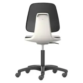 Preferatul clienților bimos - Scaun de lucru LABSIT 2, PU, alb, 450-650mm, cu roti [9123-2000-3403]