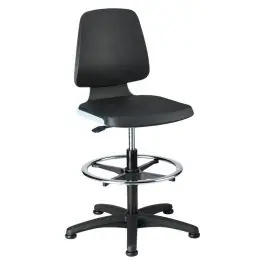 Plată sigură bimos - Scaun de lucru LABSIT 3, PU, albastru, 520-770mm, suport picioare [9121-2000-3277]