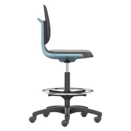 bimos - Scaun de lucru LABSIT 4, PU, albastru, 560-810mm, suport picioare [9125-2000-3277] Preț promoțional