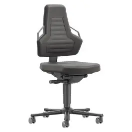 bimos - Scaun de lucru Nexxit 2, negru, manere gri, 450-600mm, Supertec, cu roti [9033-SP01-3285] Comandă acum