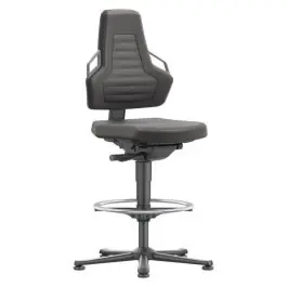 bimos - Scaun de lucru Nexxit 3, negru, manere gri, 570-820mm, Supertec, suport picioare [9031-SP01-3285] Ultima șansă