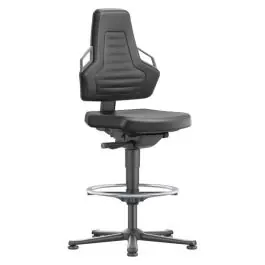 bimos - Scaun de lucru Nexxit 3, negru, manere gri, 570-820mm, suport picioare [9031-MG01-3285] Preț promoțional