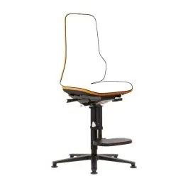 Calitate înaltă bimos - Scaun de lucru, fara perna, portocaliu, 590-870mm, suport picioare [9561-9999-3279]