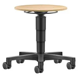 bimos - Scaun pivotant, 450 - 650mm, lemn, cu roti [9463-3000-532] Cumpără acum