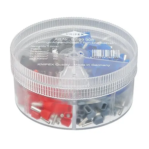 Plată securizată Trusa papuci de cabluri electrice Knipex 97 99 908, 200 piese