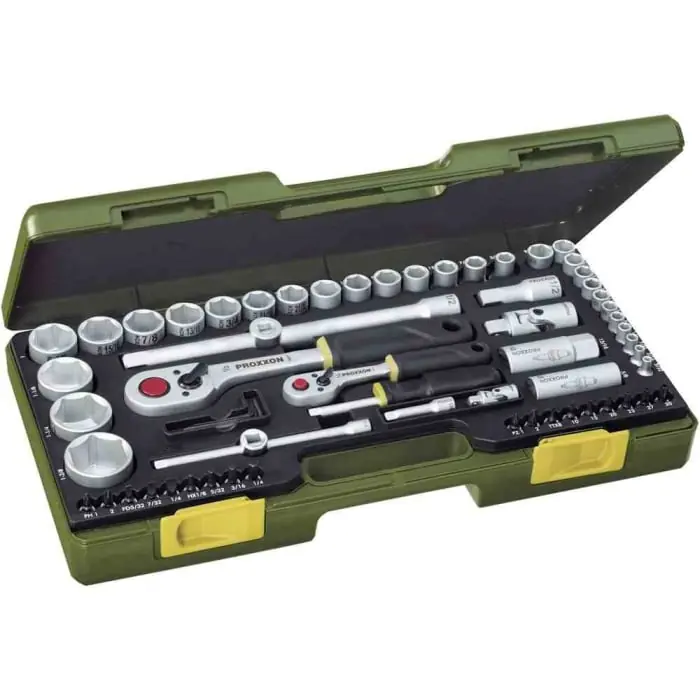 Preț promoțional Trusa chei tubulare Proxxon 23294, 1/4"-1/2", sistem imperial, 65 piese