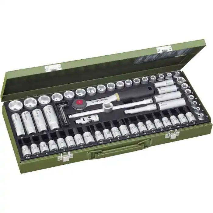 Plată sigură Trusa chei tubulare Proxxon 23112, 3/8", 65 piese