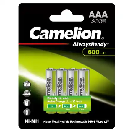 Camelion Acumulatori 600mAh Preincarcati 1.2V Ni-MH AAA R3 B4 Solar Camelion Reducere de preț