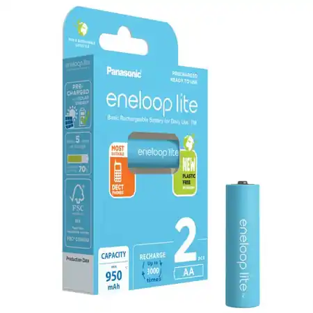 Reduceri Eneloop Acumulatori Ni-Mh 1.2V AA R6 950mAh Lite BK-3LCCE/2BE B2 Eneloop
