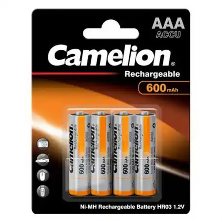 Camelion Acumulatori 600mAh Preincarcati 1.2V Ni-MH AAA R3 B4 Camelion Ofertă exclusivă