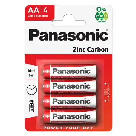 Baterii AA R6, blister 4 Buc. Panasonic Zinc Panasonic Ofertă