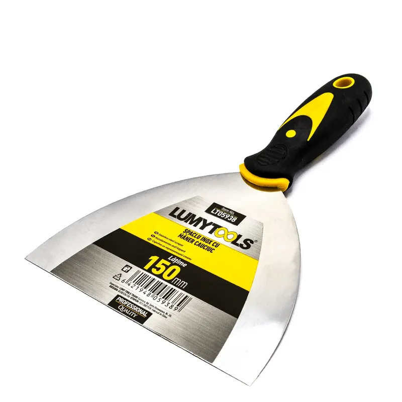 Spaclu inox cu maner cauciuc,150 mm Mai ieftin