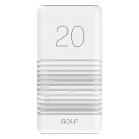 Baterie Externa, power bank 20000mAh Alb, Golf GOLF Ofertă specială