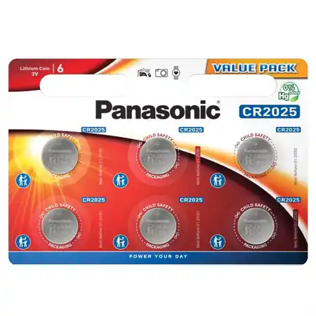 Baterii litiu 3V CR2025 125mAh, 6 Buc. Panasonic Panasonic Super ofertă