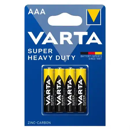 Baterii AAA R3, blister 4 Buc. Varta Super Heavy Duty Varta Comandă acum