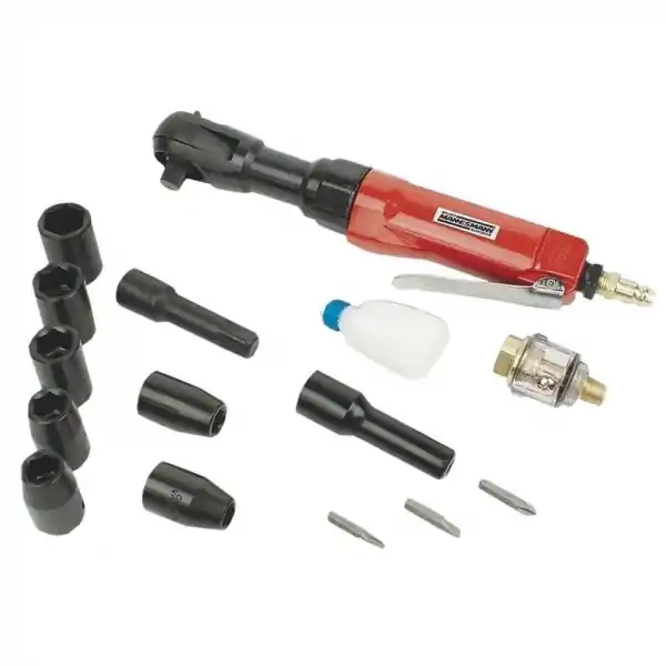 Cheie pneumatica cu clichet Mannesmann 1531,1/2'', 6 bari, 70 Nm, set 15 piese Expediere rapidă