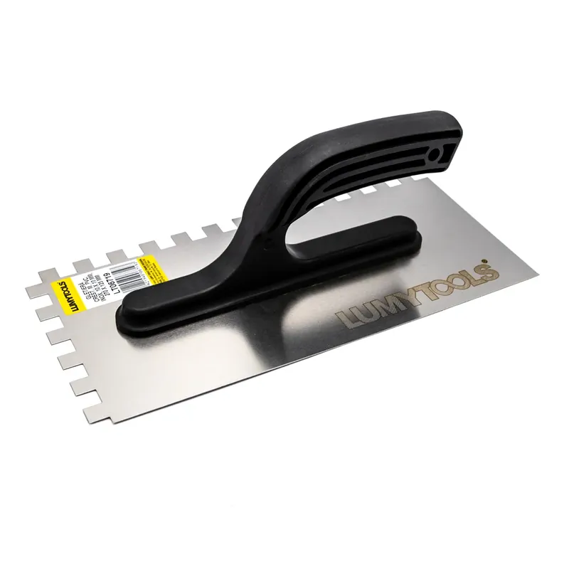 Super ofertă Gletiera crestata inox,maner PVC,270×125 mm,dinti 10×10 mm