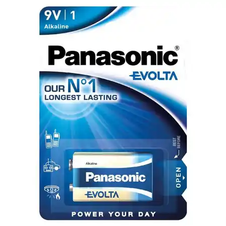 Reduceri Baterie 9V 6LR61 6F22, Panasonic EVOLTA Panasonic