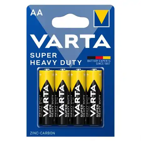 Baterii AA R6, blister 4 Buc. Varta Super Heavy Duty Varta Popular