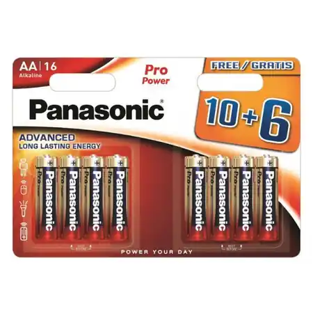 Baterii AA R6, blister 16 Buc. Panasonic PRO Panasonic Cel mai vândut