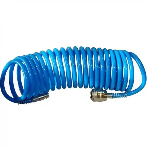 Furtun aer comprimat spiralat Gude 41400, 5 m, 5 mm Retur ușor