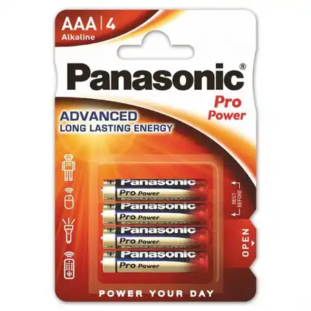 Baterii AAA R3, blister 4 Buc. Panasonic PRO Panasonic Retur ușor