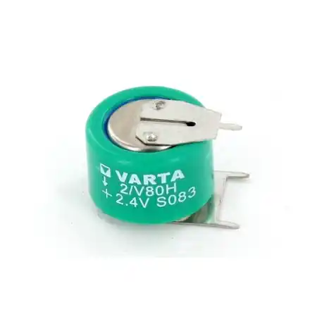 Transport gratuit Acumulator 2.4V Ni-Mh, 80mAh V2/80H-SLF1/1 cu 2 pini, Varta Varta