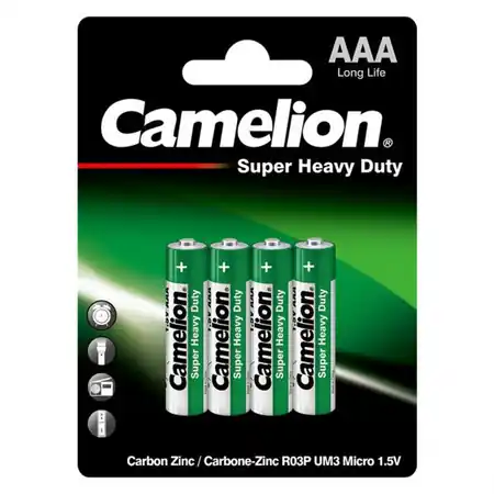 Retur ușor Baterii AAA R3, blister 4 Buc. Camelion Heavy Duty Camelion