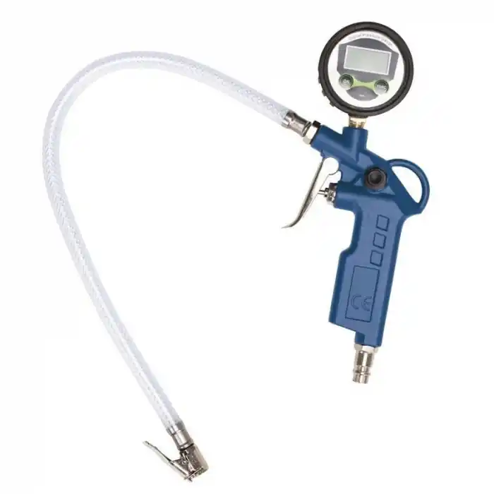 Pistol pentru umflarea anvelopelor cu manometru digital Scheppach 7906100736, 8 bari Noutate