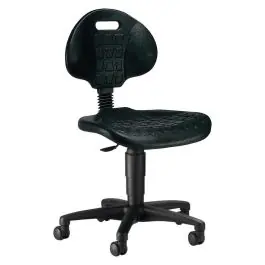Premium Topstar - Scaun de lucru Tec 20, negru, 420-550mm, spuma PU, cu roti [72220PU0]