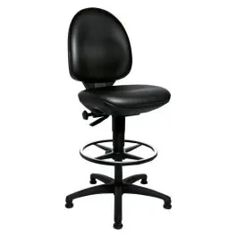 Reducere de preț Topstar - Scaun de lucru Tec 50, negru, 590-840mm, piele sintetica, suport picioare [72250D10T]