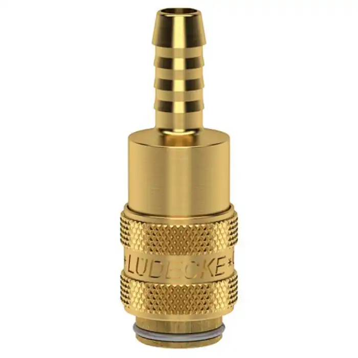 Cupla rapida cu stut pentru furtun Ludecke ESM8T, Ø8 mm Ofertă exclusivă