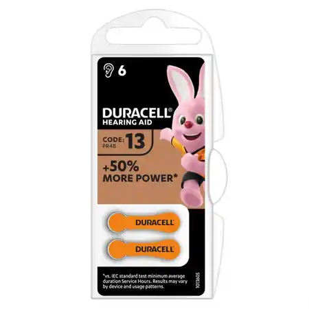 Baterii aparat auditiv Zinc-Aer 13 PR48, 6 Buc. Duracell Duracell Comandă acum