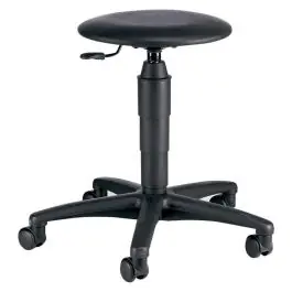 Disponibil imediat Topstar - Scaun pivotant Tec 60, 400-530mm, piele artificiala, negru, cu roti [72260D10]