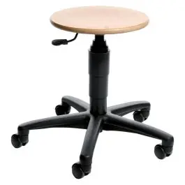 Comandă acum Topstar - Scaun pivotant Tec 60, 390-520mm, lemn, cu roti [72260HO1]