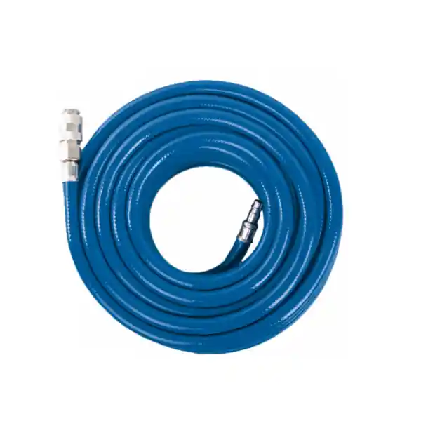 Plată securizată Furtun aer comprimat din PVC cu insertie textila Scheppach 7906100711, 15 m, Ø14 mm