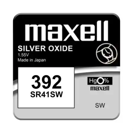 Bestseller Baterii ceas oxid argint 384 392 SR41W, 1 Buc. Maxell Maxell