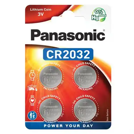 Super ofertă Baterii litiu 3V CR2032 220mAh, 4 Buc. Panasonic Panasonic