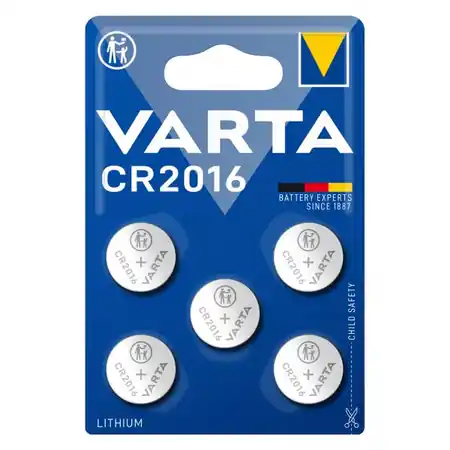 Premium Baterii litiu 3V CR2016 90mAh, 5 Buc. Varta Varta