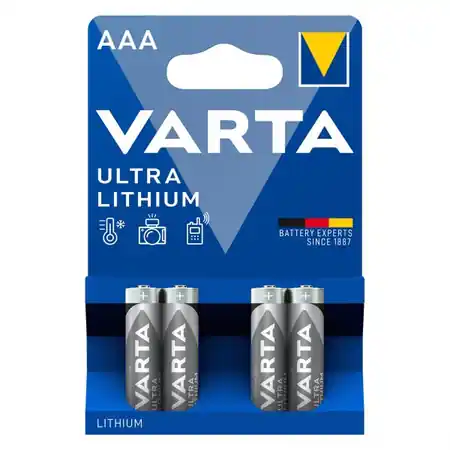 Promoție Baterii litiu AAA R3, Blister 4 Buc. Varta Varta