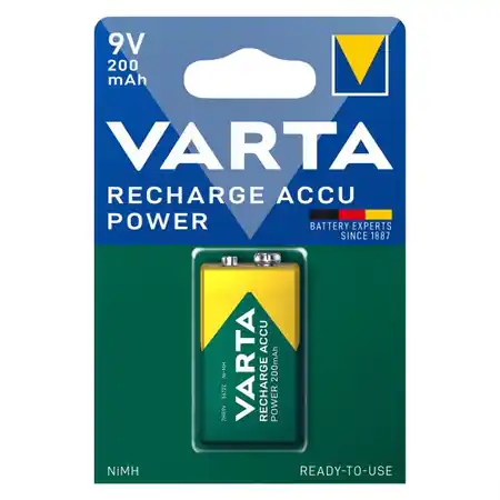 Chilipir Varta Acumulator 200mAh Preincarcati 9V Ni-MH 6LR61 6LF22 Varta