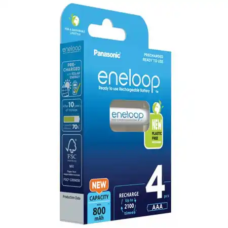 Reducere de preț Eneloop Acumulatori Ni-Mh 1.2V AAA R3 800mAh BK-4MCDE/4BE B4 Eneloop