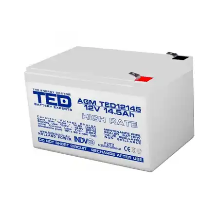 Reducere Acumulator 12V 14.5Ah High Rate F2, AGM VRLA, TED Electric TED002792 TED Electric