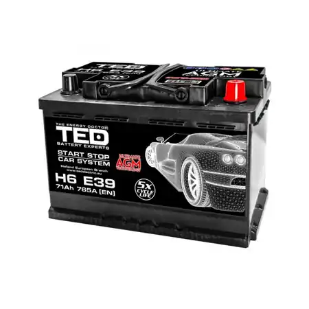 Reducere specială Baterie Auto 12V cu Start Stop 71Ah, Pornire 765A Ted Electric TED003805 TED Electric